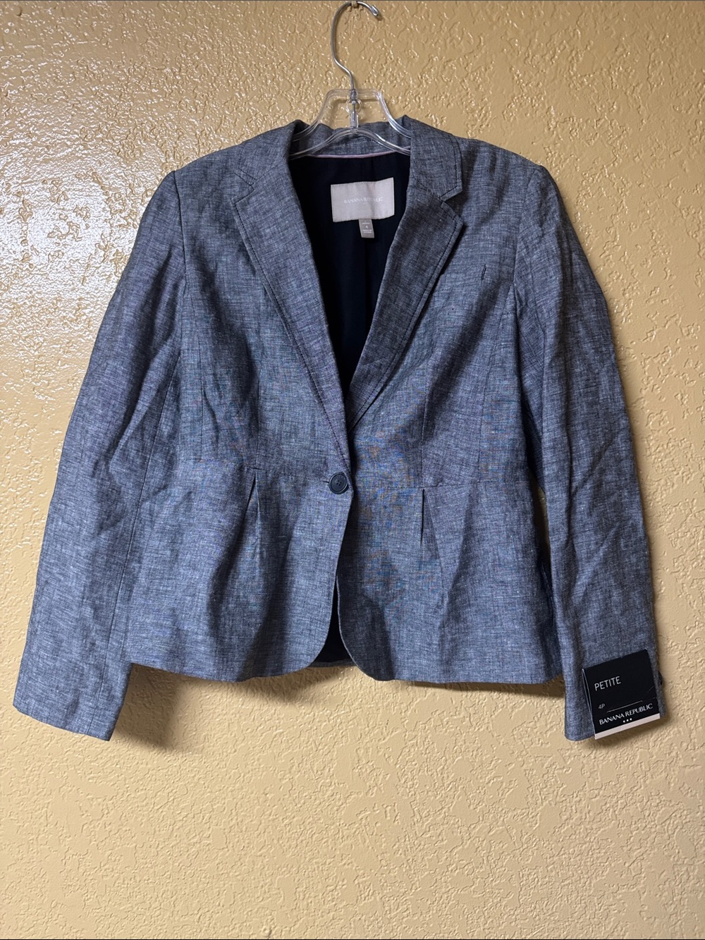 Banana Republic Gray Tailored Petite Blazer